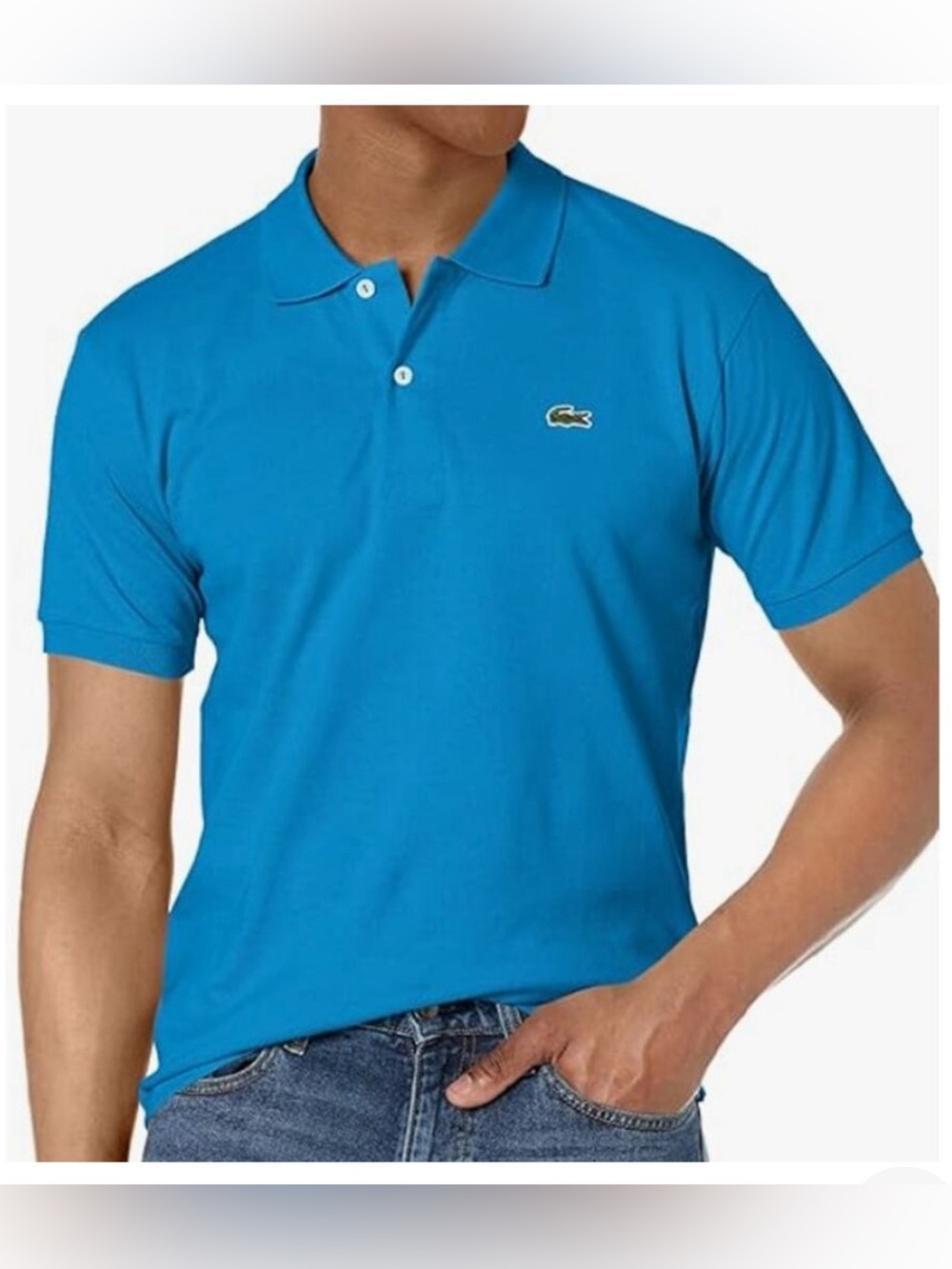 Lacoste Men's Polo Shirt in Turquoise Blue